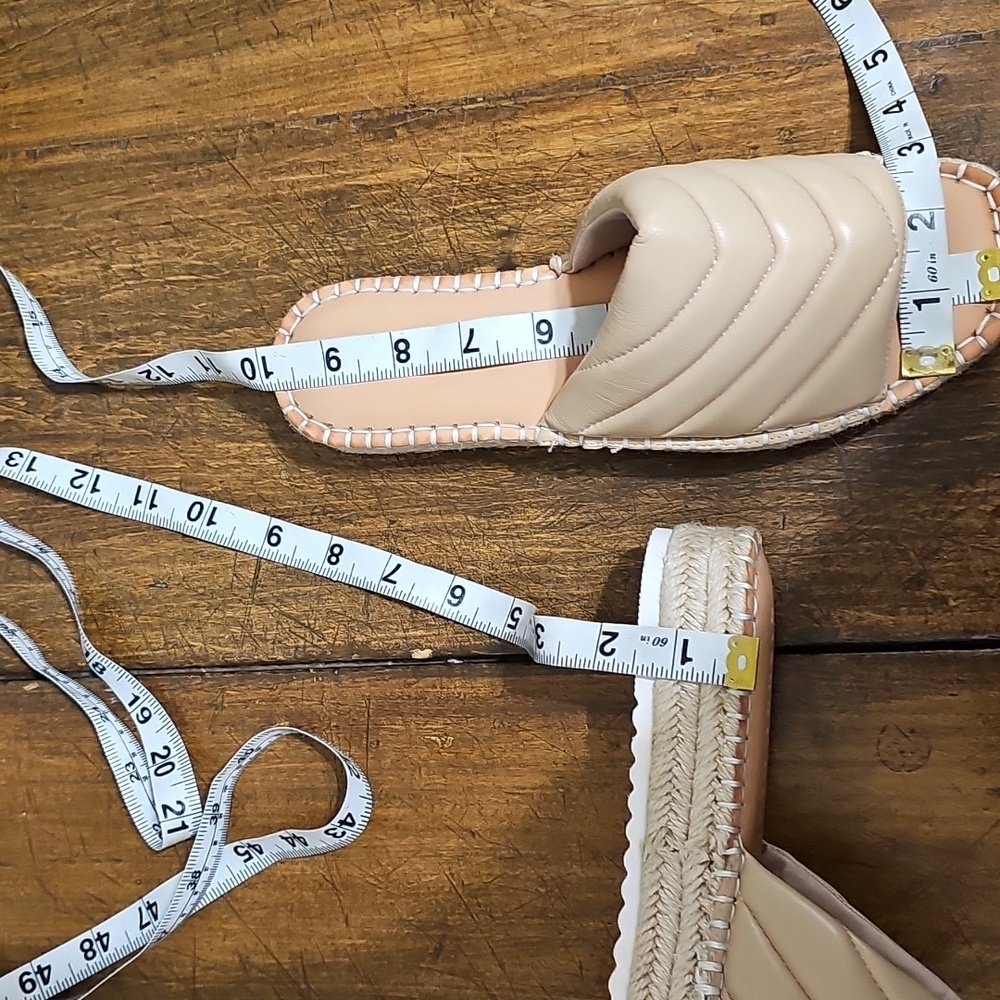 Gianni Bini Quilted Leather Espadrille Slide Sandal - Picture 10 of 10